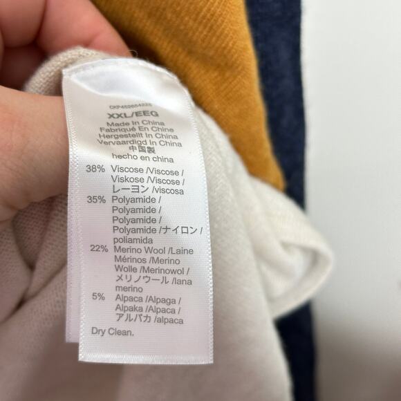 Madewell Brown and Cream Colorblock Turtleneck Sweater - Picture 7 of 8